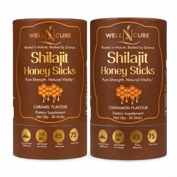 Shilajit Honey Sticks – Cinnamon + Caramel Combo